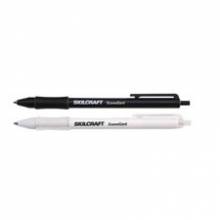 AbilityOne 7520015425953 SKILCRAFT EconoGard Antimicrobial Pen - Black Ink - White Barrel - 12 / Dozen