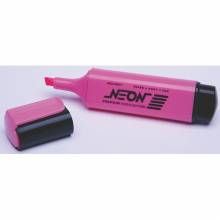 AbilityOne 7520013519146 SKILCRAFT Neon Flat Highlighter - Chisel Tip, Pink Ink - Chisel Marker Point Style - Pink - 12/Pack