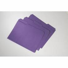 AbilityOne 7530015664133 SKILCRAFT Recycled Double-ply Top Tab File Folder - Letter - 8.5" x 11" - 1/3 Tab Cut - 0.75" Expansion - 100 / Box - 11pt. - Purple
