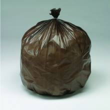 AbilityOne 8105015604930 Trash Bags, Extra Heavy Strength, Coreless Roll, 30 Gallon, Brown, 60pk