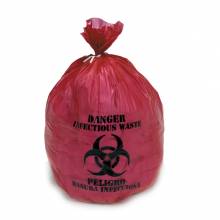 AbilityOne 8105015175540 Medical / Isolation Bags - Puncture and Tear Resistant - Linear Low Density - Infectious Waste Collection, Extra Heavy-Duty, 40" x 47", Red - 100/BX