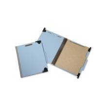 AbilityOne 7530013723102 SKILCRAFT 1-Divider Hanging Classification Folders - Letter - 8 1/2" x 11" Sheet Size - 2" Expansion - 4 Fastener(s) - 2/5 Tab Cut - Right of Center Tab Location - 1 Divider(s) - 25 pt. Folder Thickness - Pressboard - Light Blue 