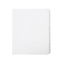 AbilityOne 7530014072250 SKILCRAFT 1-25 Numeric Tab Divider Sheets - 25 Printed Tab(s) - Digit - 1-25 - 8.5" Divider Width x 11" Divider Length - Letter - White Divider - Clear Mylar Tab(s) - 1 / Set