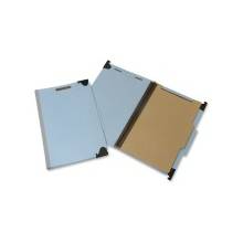 AbilityOne 7530016216200 SKILCRAFT 1-Divider Hanging Classification Folders - Legal - 8 1/2" x 14" Sheet Size - 2" Expansion - 4 Fastener(s) - 2/5 Tab Cut - Right of Center Tab Location - 1 Divider(s) - 25 pt. Folder Thickness - Pressboard - Light Blue -