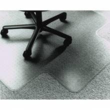 AbilityOne 7220001516518 SKILCRAFT Vinyl Chairmat - Carpeted Floor - 60" Length x 60" Width x 0.14" Thickness - Polyvinyl Chloride (PVC) - Clear