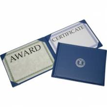 AbilityOne 7510001153250 SKILCRAFT Award Certificate Binder With Silver Air Force Seal - Letter - 8.5" x 11" - 2 Certificate - 1 Each - Blue