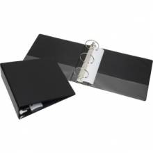 AbilityOne 7510012784129 SKILCRAFT Loose-leaf 3-Ring Binder - 3" Binder Capacity - Letter - 8 1/2" x 11" Sheet Size - 3 x Round Ring Fastener(s) - 1 Inside Front & Back Pocket(s) - Vinyl - Black - 1 Each