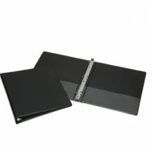 AbilityOne 7510012784131 SKILCRAFT Loose-leaf 3-Ring Binder - 1" Binder Capacity - Letter - 8 1/2" x 11" Sheet Size - 3 x Round Ring Fastener(s) - 1 Inside Front & Back Pocket(s) - Vinyl - Black - 1 Each