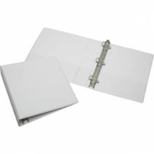 AbilityOne 7510013856711 SKILCRAFT Slant D-Ring View Binder - 1 1/2" Binder Capacity - Letter - 8 1/2" x 11" Sheet Size - 3 x D-Ring Fastener(s) - Inside Front & Back Pocket(s) - Vinyl - White - 1 Each