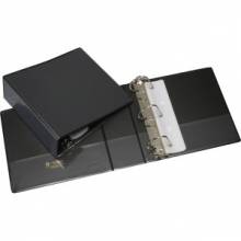 AbilityOne 7510014126338 SKILCRAFT Slant D-Ring View Binder - 3" Binder Capacity - Letter - 8 1/2" x 11" Sheet Size - 3 x D-Ring Fastener(s) - Inside Front & Back Pocket(s) - Vinyl - Black - 1 Each
