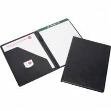AbilityOne 7510014840004 SKILCRAFT Economy Note Pad Binder - Letter - 8 1/2" x 11" Sheet Size - LeatherGrain, Vinyl - Black - 1 Each