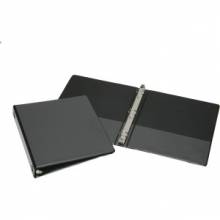 AbilityOne 7510015104865 SKILCRAFT Clear Overlay 3-Ring Binder - 1" Binder Capacity - Letter - 8 1/2" x 11" Sheet Size - 3 x Round Ring Fastener(s) - Inside Front & Back Pocket(s) - Vinyl - Black - 1 Each
