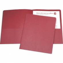 AbilityOne 7510015122415 SKILCRAFT Double Pocket Portfolio - Letter - 8 1/2" x 11" Sheet Size - 43/64" Expansion - 2 Pocket(s) - LeatherGrain - Red - 25 / Box