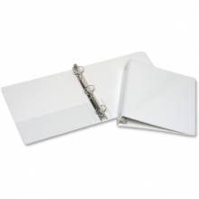 AbilityOne 7510015194381 SKILCRAFT 3-Ring View Binders With Pocket - 1 1/2" Binder Capacity - Letter - 8 1/2" x 11" Sheet Size - 3 x Round Ring Fastener(s) - Inside Front & Back Pocket(s) - Vinyl - White - Recycled - 1 Each
