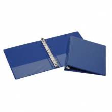 AbilityOne 7510015194382 SKILCRAFT 3-Ring View Binders With Pocket - Letter - 8.5" x 11" - 1.5" Capacity - 1 Each - Blue