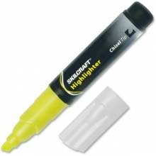AbilityOne 7520009044476 SKILCRAFT Chisel Tip Tube Type Fluorescent Highlighter - Bold Point Type - Chisel Point Style - Fluorescent Yellow - 1 Dozen