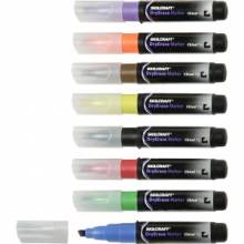 AbilityOne 7520011863605 SKILCRAFT Dry Erase 8-Color Assorted Marker - Thin Point Type - Chisel Point Style - Black, Blue, Red, Green, Yellow, Orange, Brown, Purple - 8 / Set