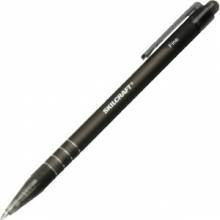 AbilityOne 7520014220315 SKILCRAFT Rubberized Retractable Ballpoint Pen - Fine Point Type - Black - Rubber Barrel - 1 Dozen