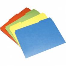 AbilityOne 7530014840006 SKILCRAFT Colored File Folder - Letter - 8 1/2" x 11" Sheet Size - 3/4" Expansion - 1/3 Tab Cut - 11 pt. Folder Thickness - Paper - Assorted - 24 / Pack