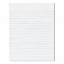 AbilityOne 7530015167581 SKILCRAFT Writing Pad - 100 Sheets - Glue - 0.25" Ruled - 16 lb Basis Weight - Letter 8 1/2" x 11" - White Paper - Back Board - 1Dozen