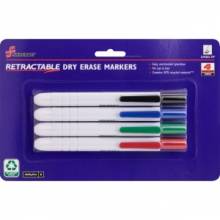 AbilityOne 7520015195769 SKILCRAFT Dry Erase Marker - Chisel Point Style - Black, Blue, Red, Green - 4 / Set