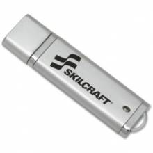AbilityOne 7045015584986 SKILCRAFT 2GB USB 2.0 Flash Drive - 2 GB - USB 2.0 - Silver - 1 Pack - Password Protection, Shock Resistant