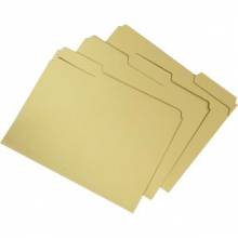 AbilityOne 7530015664136 SKILCRAFT Recycled Double-ply Top Tab File Folder - Letter - 8 1/2" x 11" Sheet Size - 3/4" Expansion - 1/3 Tab Cut - Assorted Position Tab Location - 11 pt. Folder Thickness - Yellow - Recycled - 100 / Box