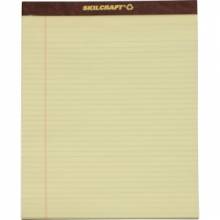 AbilityOne 7530013566727 Ampad Perforated Ruled Pads - 50 Sheets - Stapled - 0.34" Ruled - Letter 8 1/2" x 11"8.5"11.8" - Dark Blue Binder - Sturdy Back, Chipboard Backing, Perforated, Tear Resistant - 1Dozen