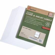 AbilityOne 7530015789298 SKILCRAFT 7530-01-578-9298 Full Sheet File Folder Label - 8.50" Width x 11" Length - 1 / Sheet - Rectangle - Laser, Inkjet - White - 100 / Box