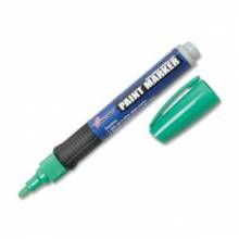 AbilityOne 7520015889101 SKILCRAFT Oil-based Paint Markers - Medium Point Type - Bullet Point Style - Green Oil Based Ink - 6 / Pack