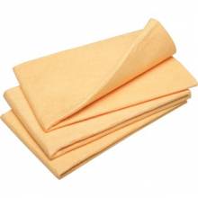 AbilityOne 7920012156569 SKILCRAFT Synthetic Shammy Surface Cloths - 23" x 20" - Orange - Cloth - Absorbent, Non-abrasive - 3 / Pack