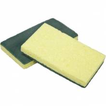 AbilityOne 7920015664130 SKILCRAFT Scrubber Sponge - 3.3" Width x 6.3" Length x 750 mil Thickness - 3/Pack - Cellulose - Yellow, Yellow