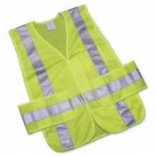 AbilityOne 8415015984875 SKILCRAFT 360-degree Visibility Safety Vest - Universal Size - Polyester Mesh - Lime, Lime Silver - 1 Each