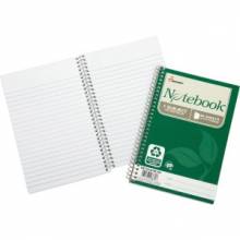 AbilityOne 7530016002013 SKILCRAFT One Subject Spiral Notebook - 80 Sheets - Wire Bound - 17 lb Basis Weight - 5" x 7 1/2" - White Paper - Subject, Chlorine-free, Acid-free, Archival - Recycled - 6 / Pack