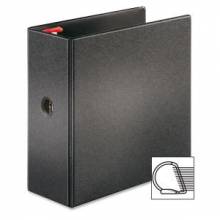 AbilityOne 7510013925283 SKILCRAFT Slant D-ring Binder w/Pocket Guards - 5" Binder Capacity - Letter - 8 1/2" x 11" Sheet Size - 3 x D-Ring Fastener(s) - Vinyl - Black - Recycled - 6 / Each