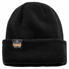 N-Ferno 6811Z  Black Rib Knit Hat with Zipper for Bump Cap Insert