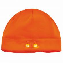 N-Ferno 6804  Orange Skull Cap Beanie Hat with LED Lights