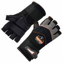 ProFlex 910 L Black Half-Finger Impact Gloves + Wrist Support