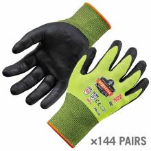 ProFlex 7022-Case M Lime Hi-Vis Nitrile-Coated Cut-Resistant Gloves A2 Case