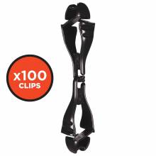 Squids 3400-BULK  Black Glove Clip - Dual Clip Mount - 100 Pack