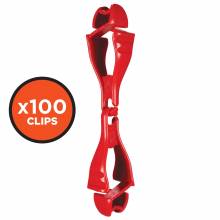Squids 3400-BULK  Red Glove Clip - Dual Clip Mount - 100 Pack