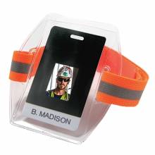 Squids 3386  Hi-Vis Orange Arm Band ID/Badge Holder