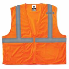 GloWear 8210Z S/M Orange Type R Class 2 Economy Mesh Vest