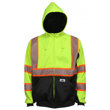 MCR Safety S2CL3LZL Sweatshirt,Class3,Lime, Oran-Silv Tape L (1EA)