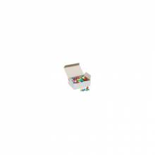 AbilityOne 7510012073978 SKILCRAFT Colorful Plastic Head Pushpins - 0.4" Length - 100 / Box - White, Blue, Green, Purple, Magenta - Plastic, Steel