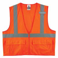 GloWear 8225Z S/M Orange Type R Class 2 Standard Solid Vest