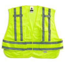 GloWear 8244PSV M/L Lime Type P Class 2 Expandable Public Safety Vest