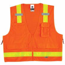 GloWear 8250ZHG S/M Orange Type R Class 2 Hi-Gloss Surveyors Vest