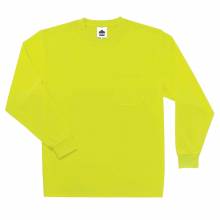 GloWear 8091 M Lime Non-Certified Long Sleeve T-Shirt