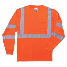 GloWear 8391 L Orange Type R Class 3 Long Sleeve T-Shirt